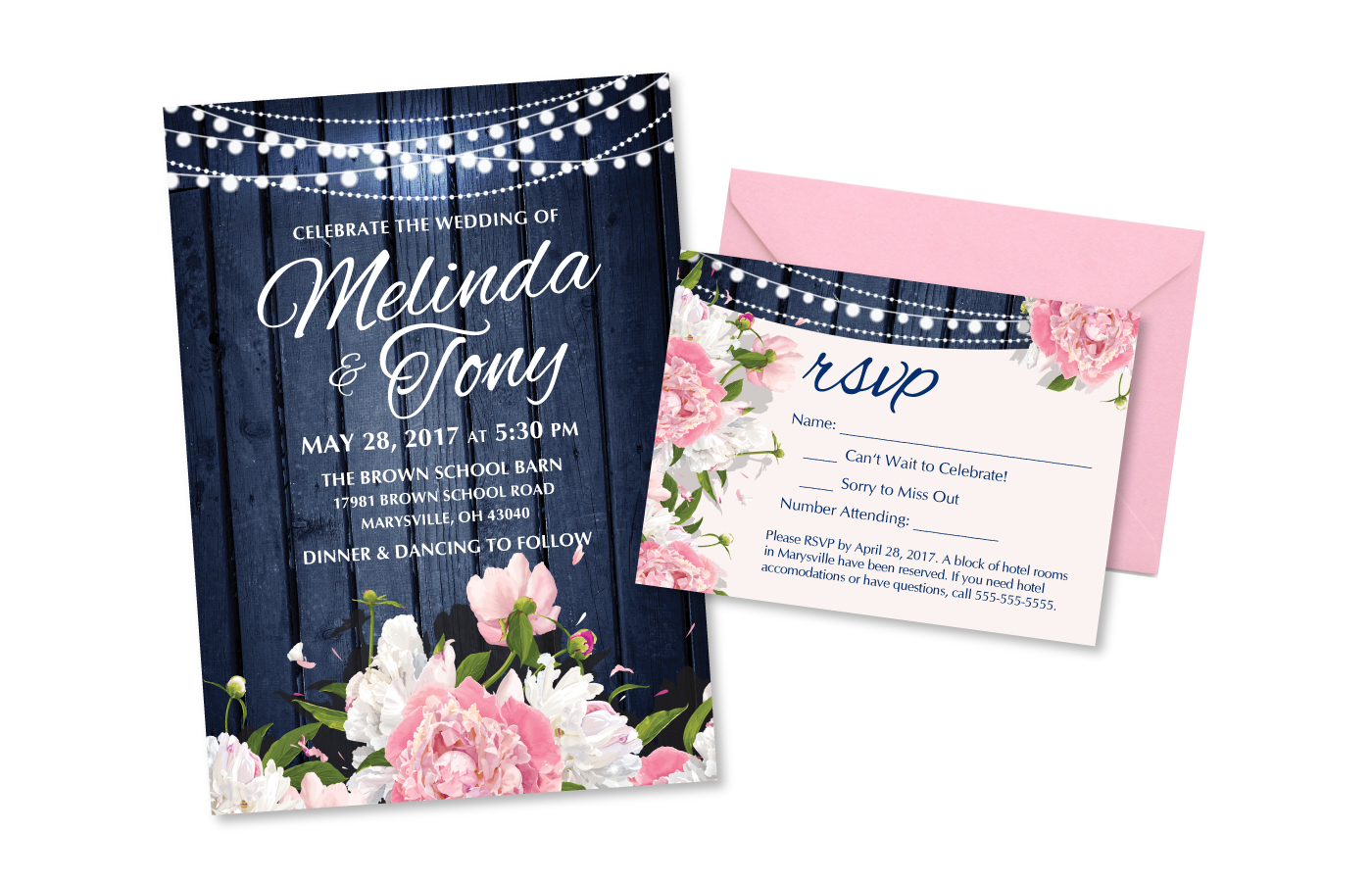 Wedding Invitation & RSVP Card